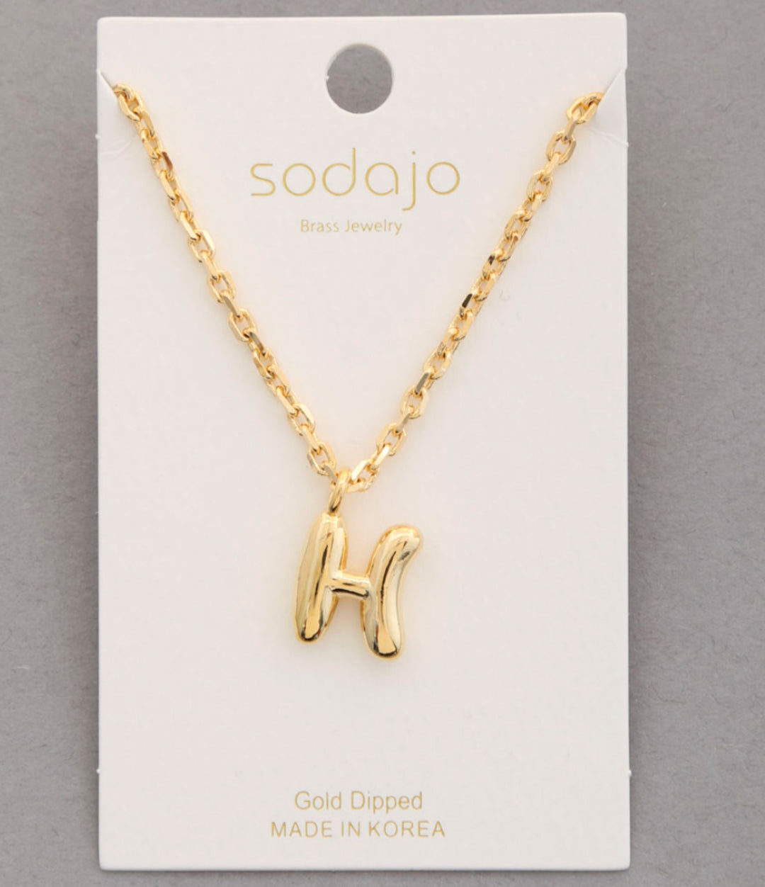 Balloon Initial Necklace In Gold - ShopSpoiled