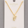 Balloon Initial Necklace In Gold - ShopSpoiled
