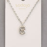 Balloon Initial Necklace In Silver - ShopSpoiled