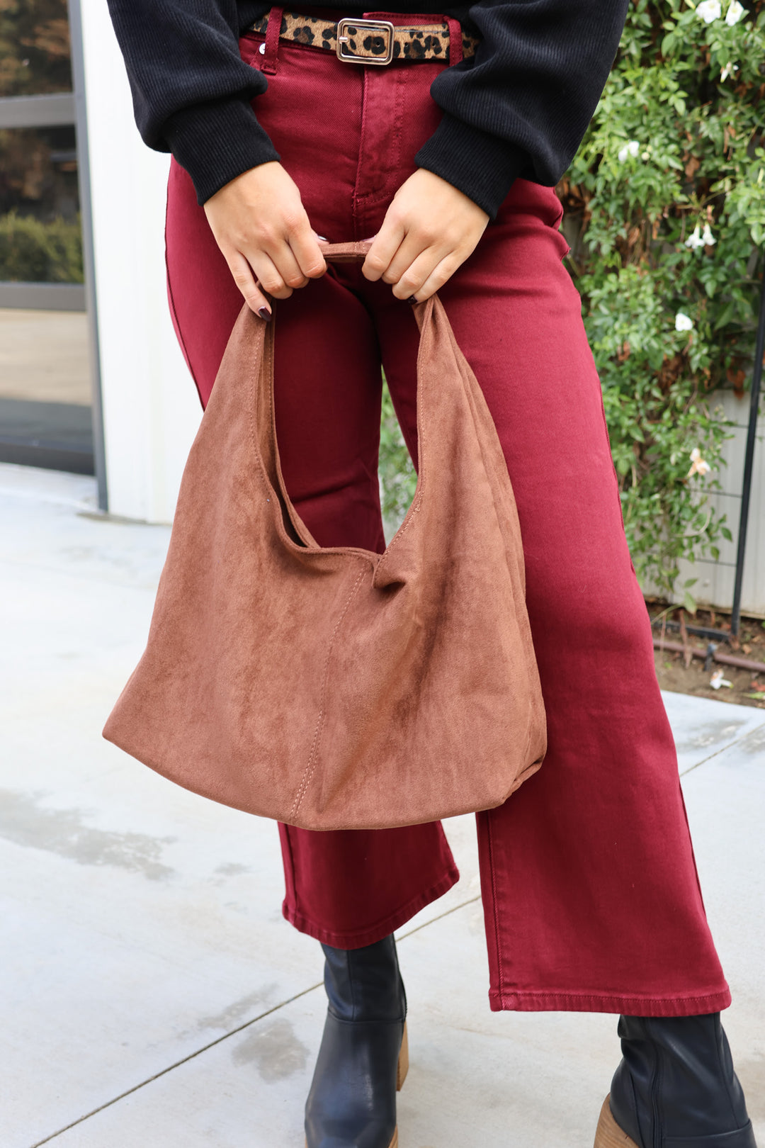 Slouchy Suede Shoulder Bag - ShopSpoiled