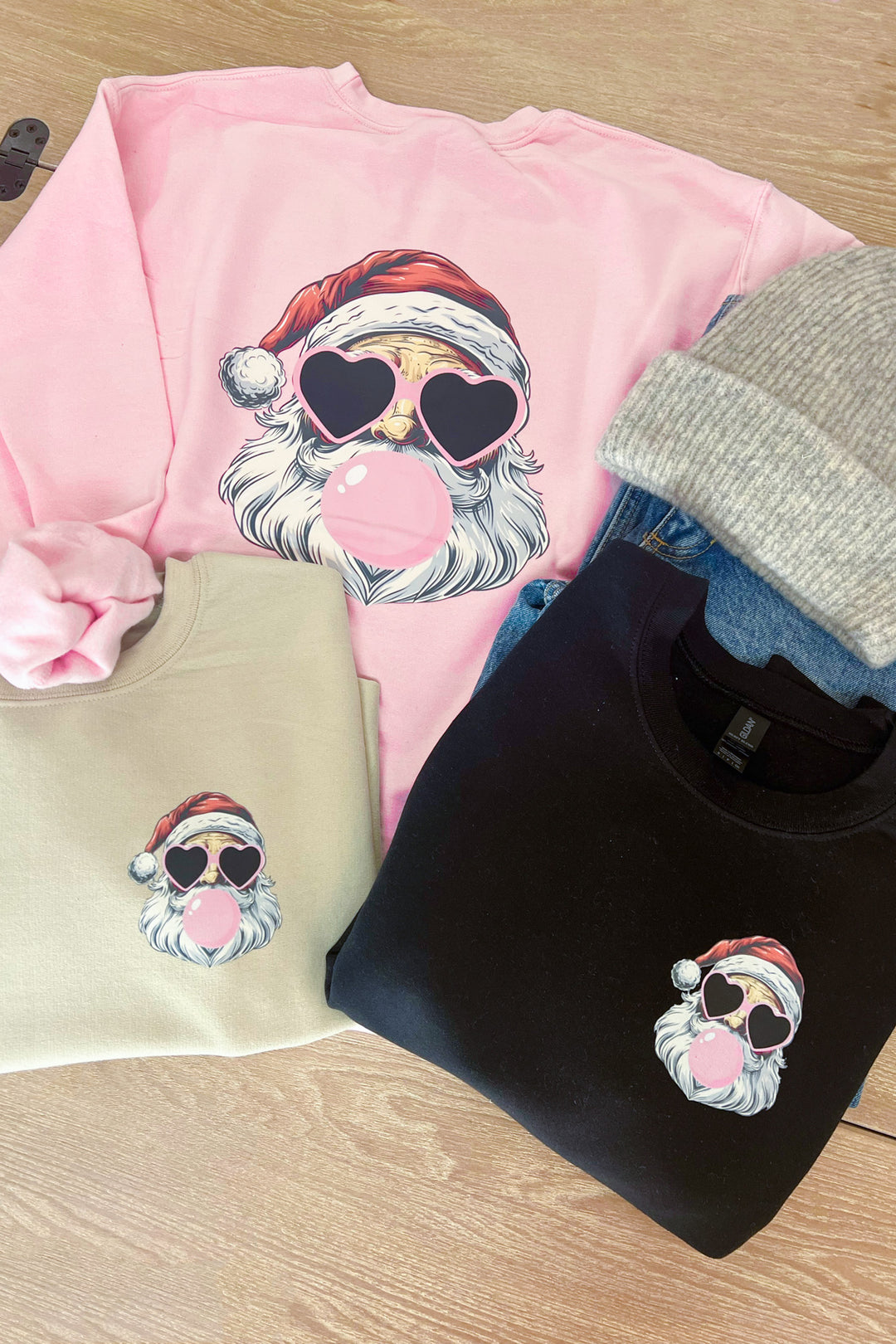 Bubblegum Santa Sweatshirt - ShopSpoiled