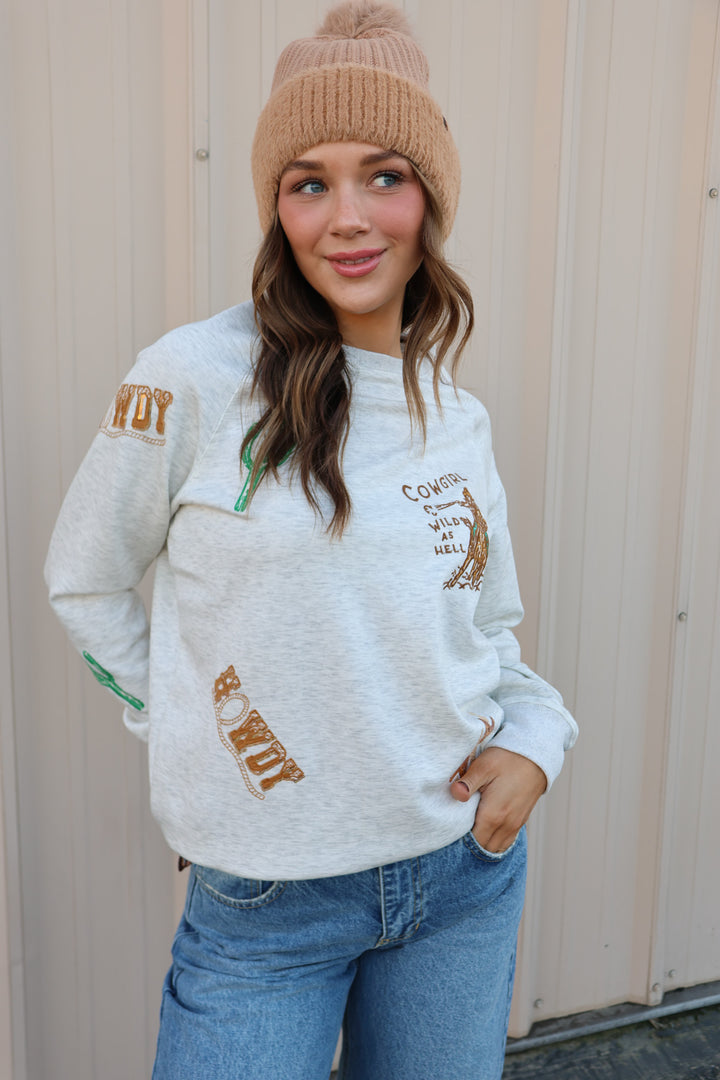 Wild Cowgirl Sweatshirt - ShopSpoiled