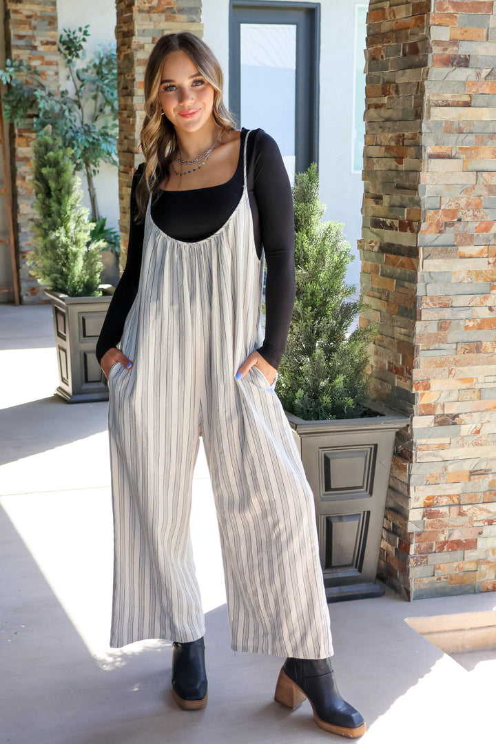 Finish Line Linen Jumpsuit - ShopSpoiled