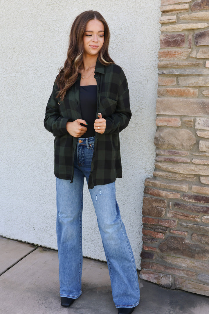 Easy Going Flannel Top - ShopSpoiled