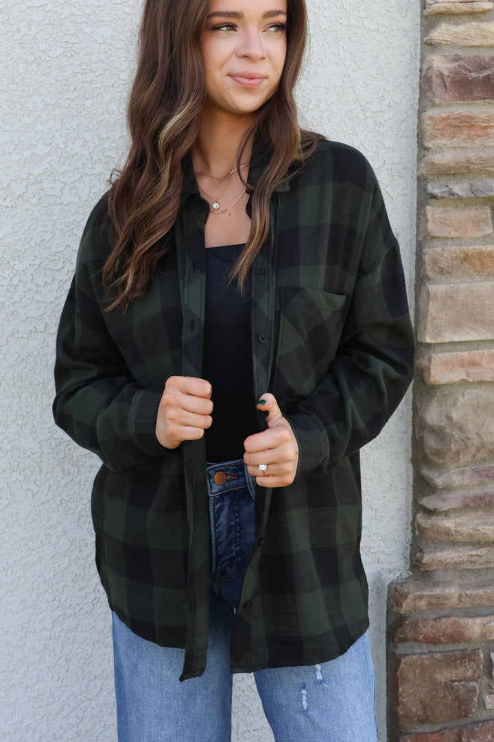 Easy Going Flannel Top - ShopSpoiled