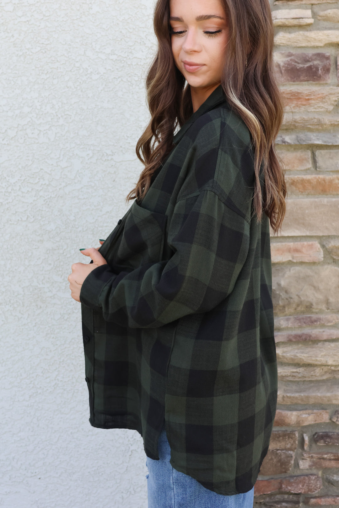 Easy Going Flannel Top - ShopSpoiled