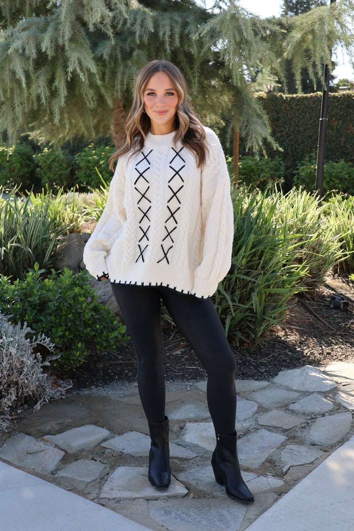 Cross My Heart Sweater - ShopSpoiled