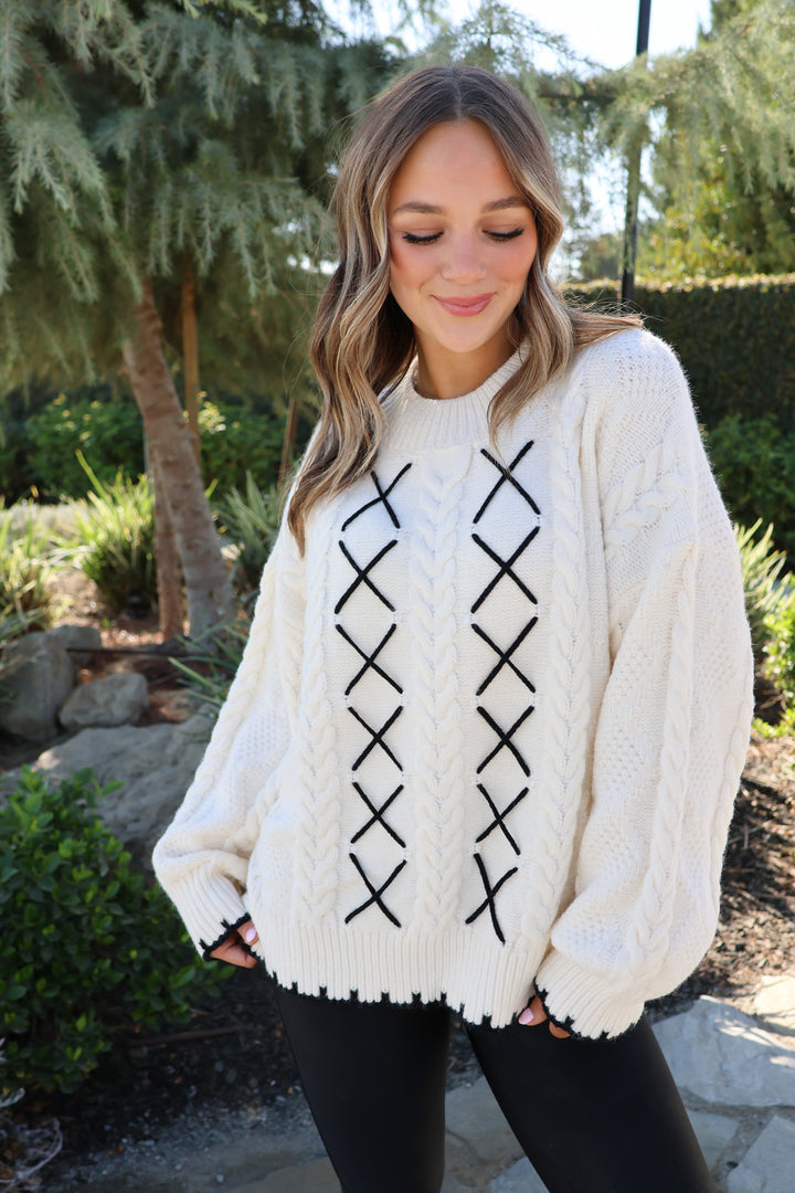 Cross My Heart Sweater - ShopSpoiled