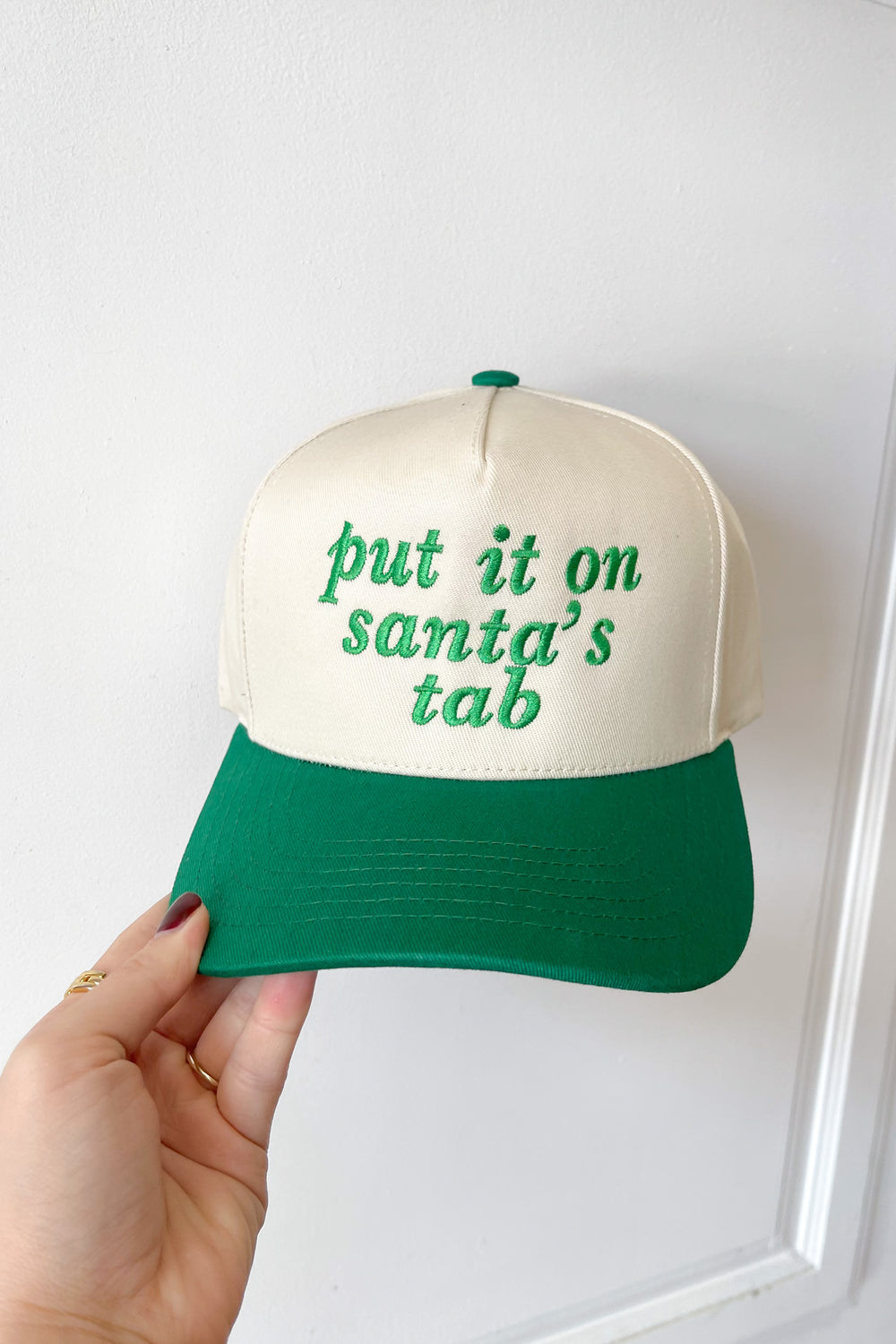 Put It On Santa's Tab Trucker Hat - ShopSpoiled