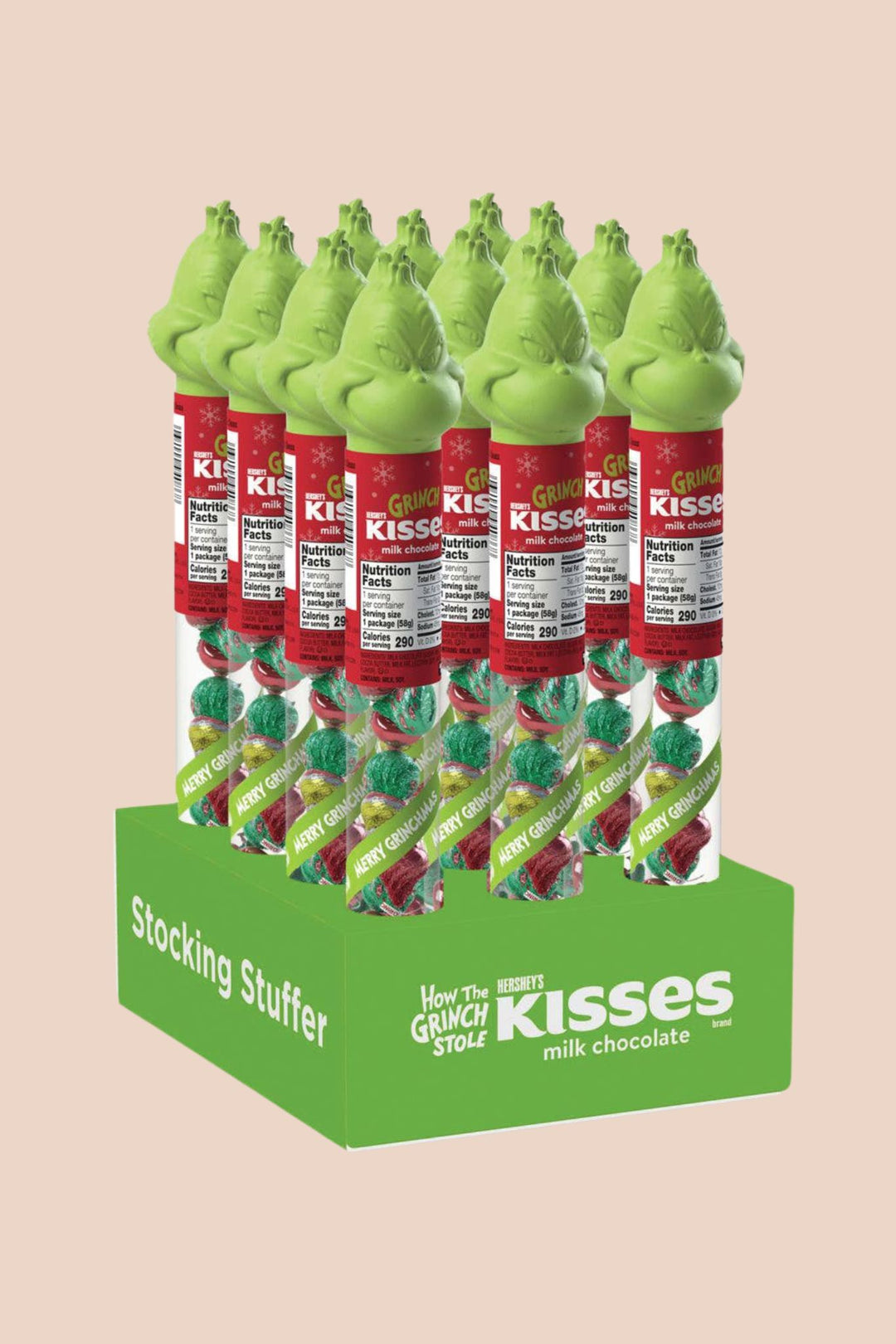 Hershey's Kiss with Grinch Foil "Cane", 2.08oz - ShopSpoiled