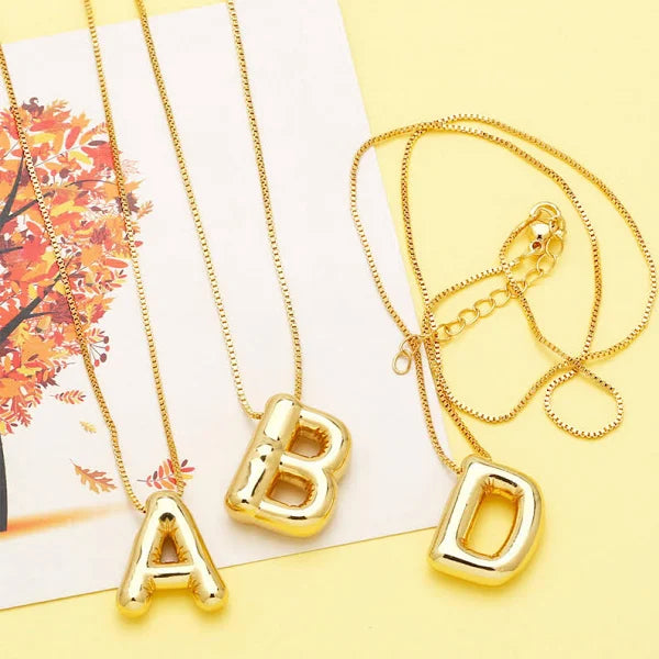 Small Bubble Letter Necklace - ShopSpoiled