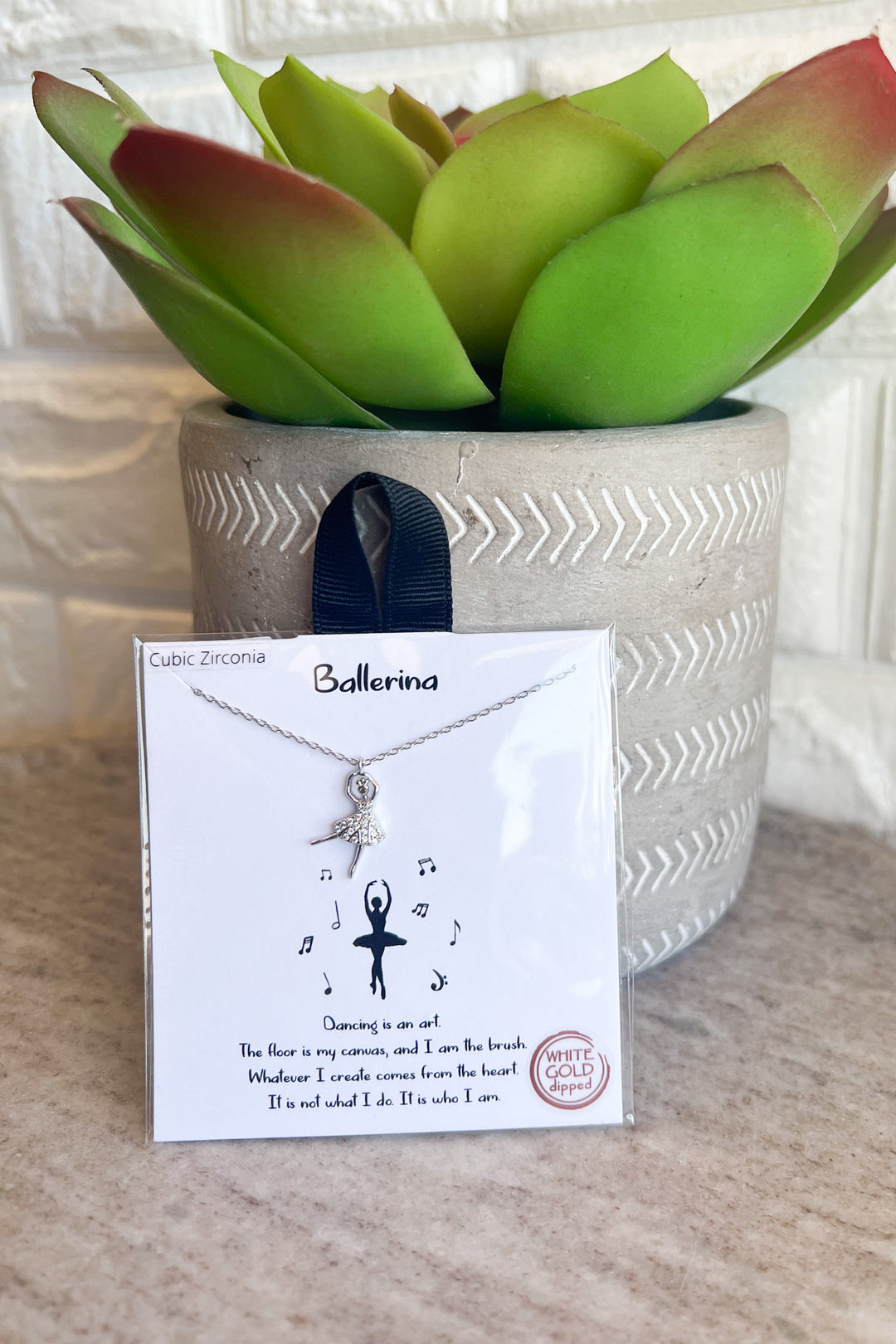 Ballerina Necklace In Silver - ShopSpoiled