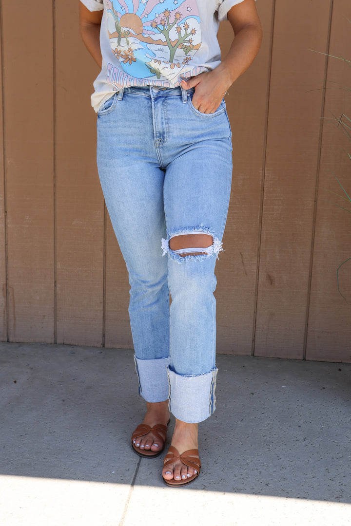 Kenna Jeans In Light Wash - ShopSpoiled