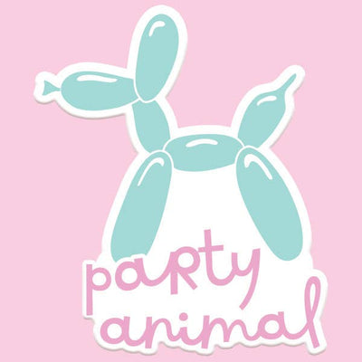 Party Animal Balloon Animal Sticker Decal - ShopSpoiled