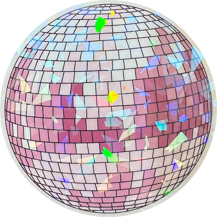 Cracked Holographic Disco Ball Sticker - ShopSpoiled