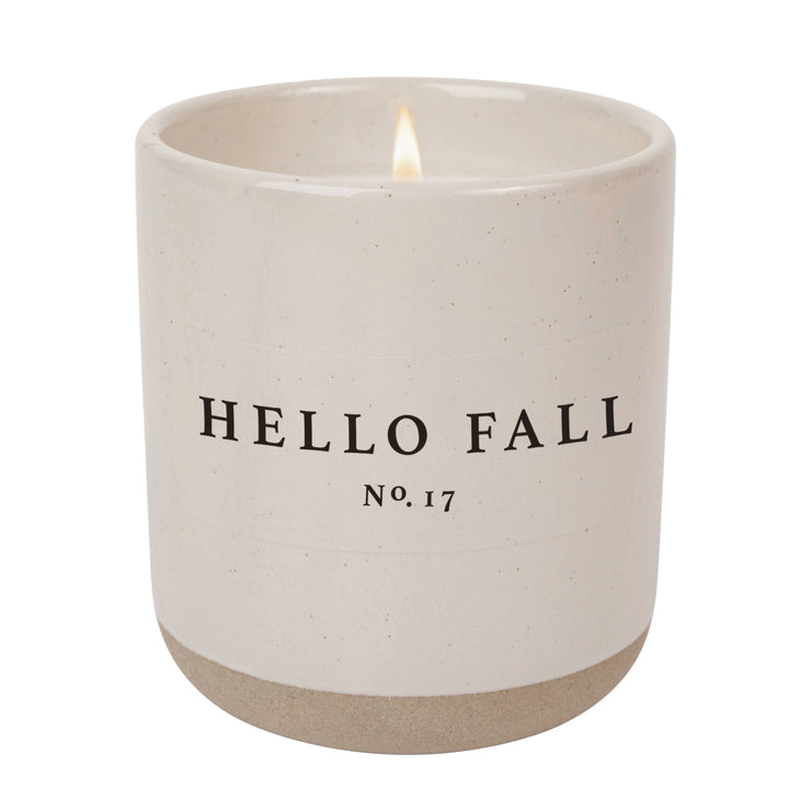 Hello Fall Stone Candle - ShopSpoiled