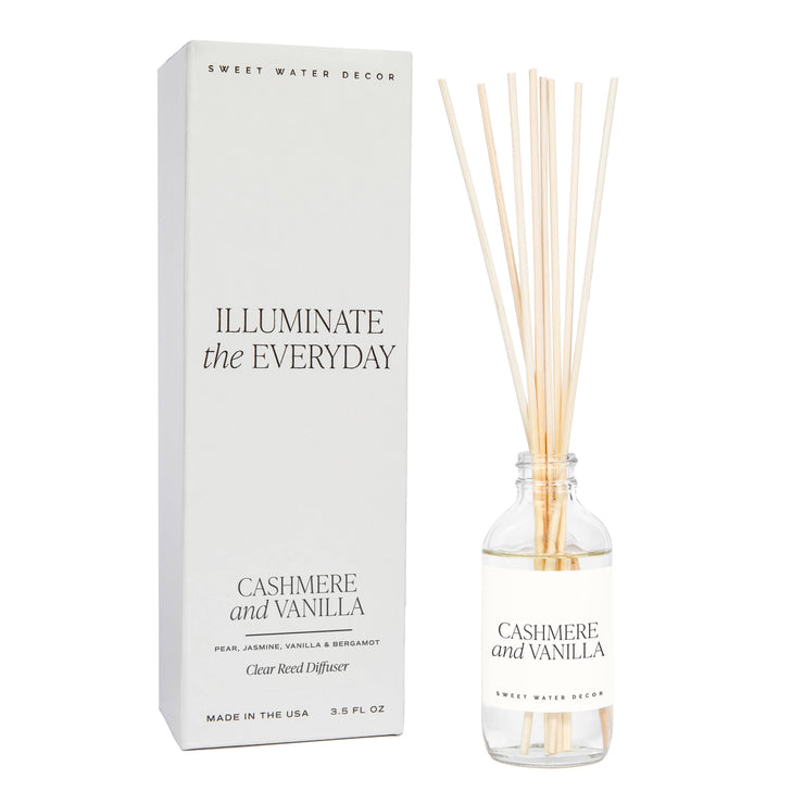Cashmere and Vanilla Clear Reed Diffuser - ShopSpoiled