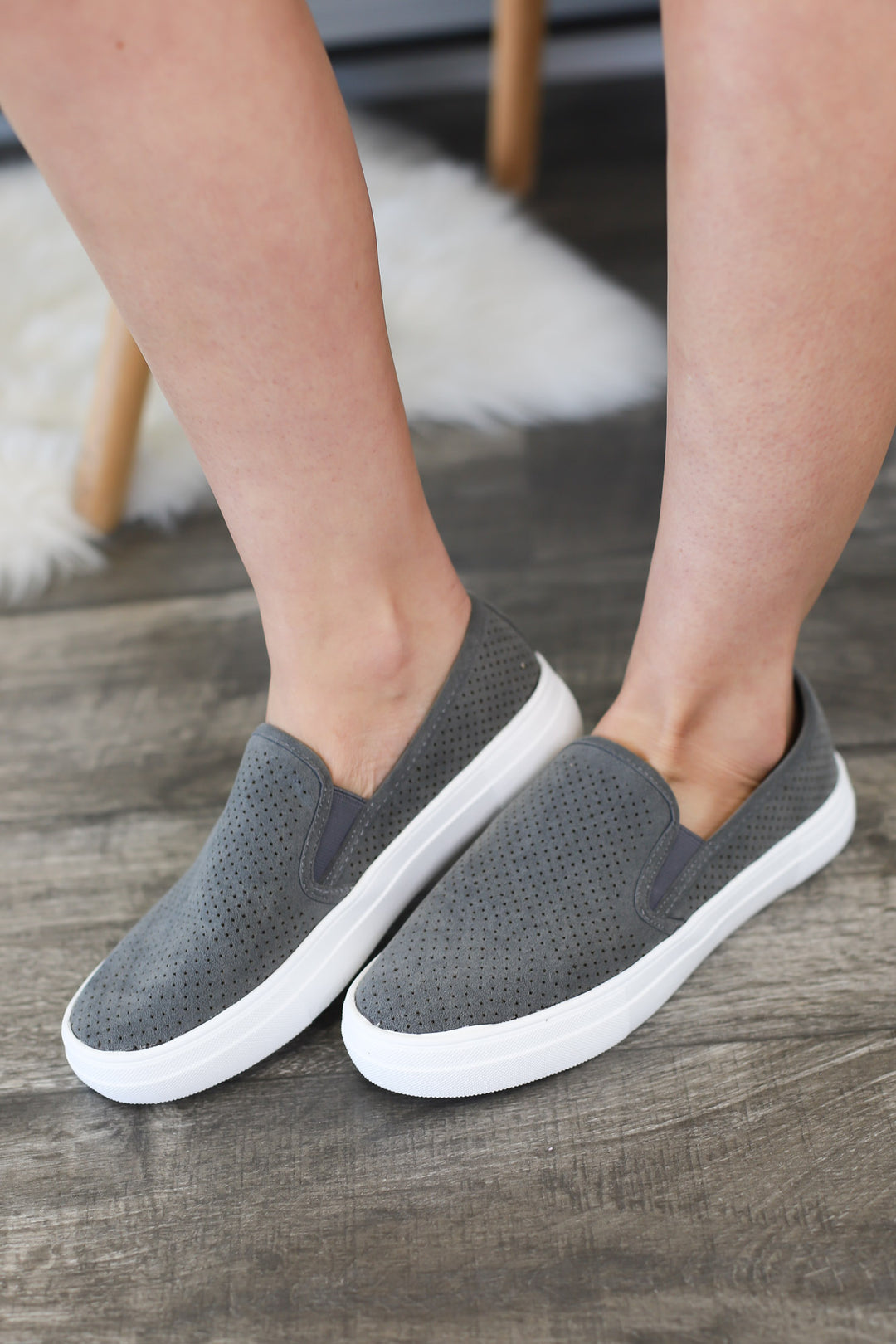 Coco Slip On Sneakers: grey - ShopSpoiled