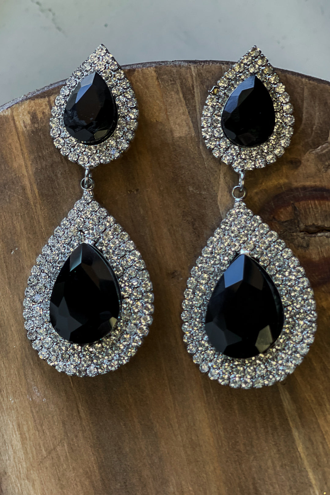 Drop Dead Gorg Earrings: Black - ShopSpoiled