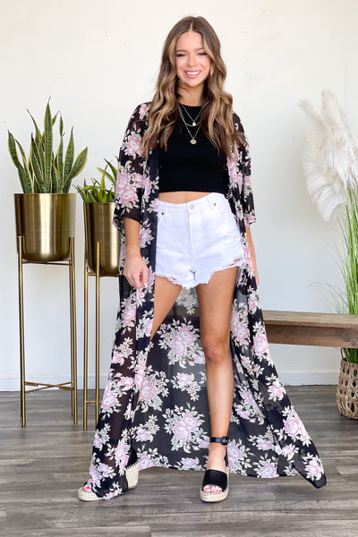 Floral Charm Kimono - ShopSpoiled