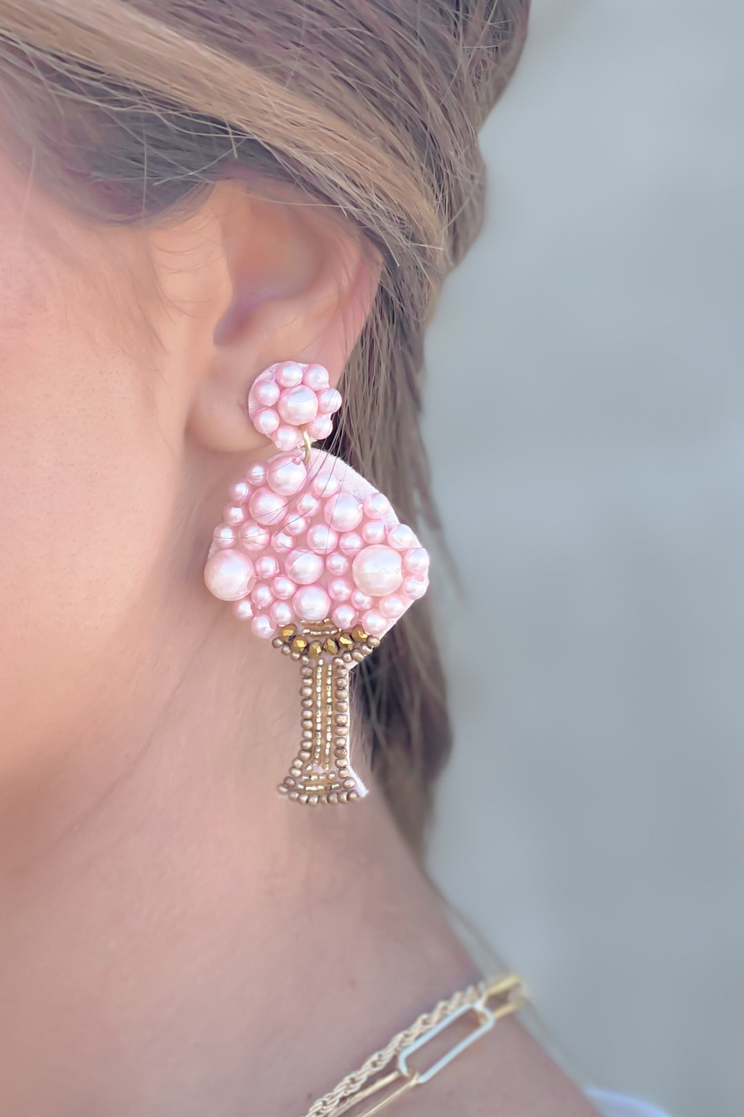 Pink Champagne Earrings - ShopSpoiled