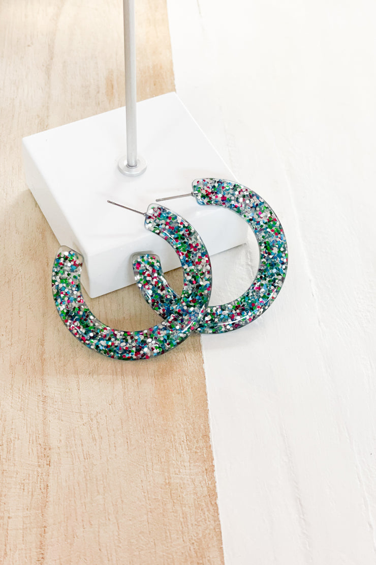 Sparkle On Hoop Earrings - ShopSpoiled
