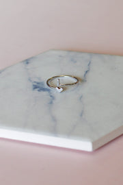 Heart Initial Ring: Silver - ShopSpoiled