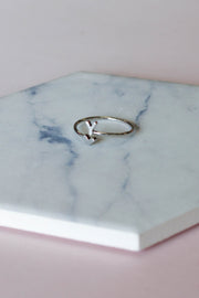 Heart Initial Ring: Silver - ShopSpoiled
