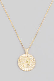 Initial Coin Necklace A-Z - ShopSpoiled