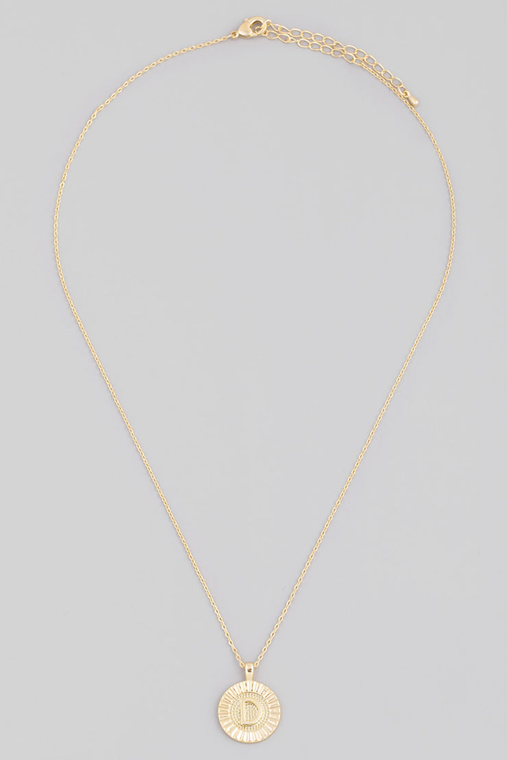 Initial Coin Necklace A-Z - ShopSpoiled