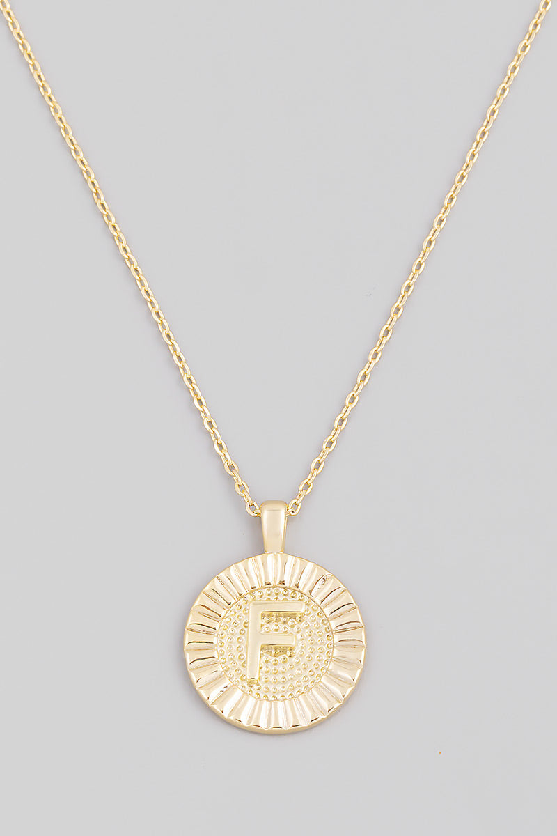 Initial Coin Necklace A-Z - ShopSpoiled