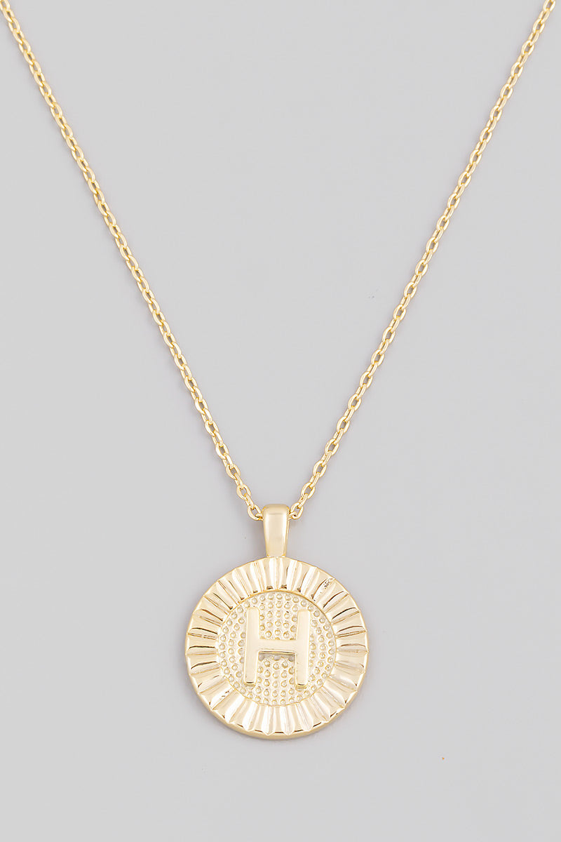 Initial Coin Necklace A-Z - ShopSpoiled