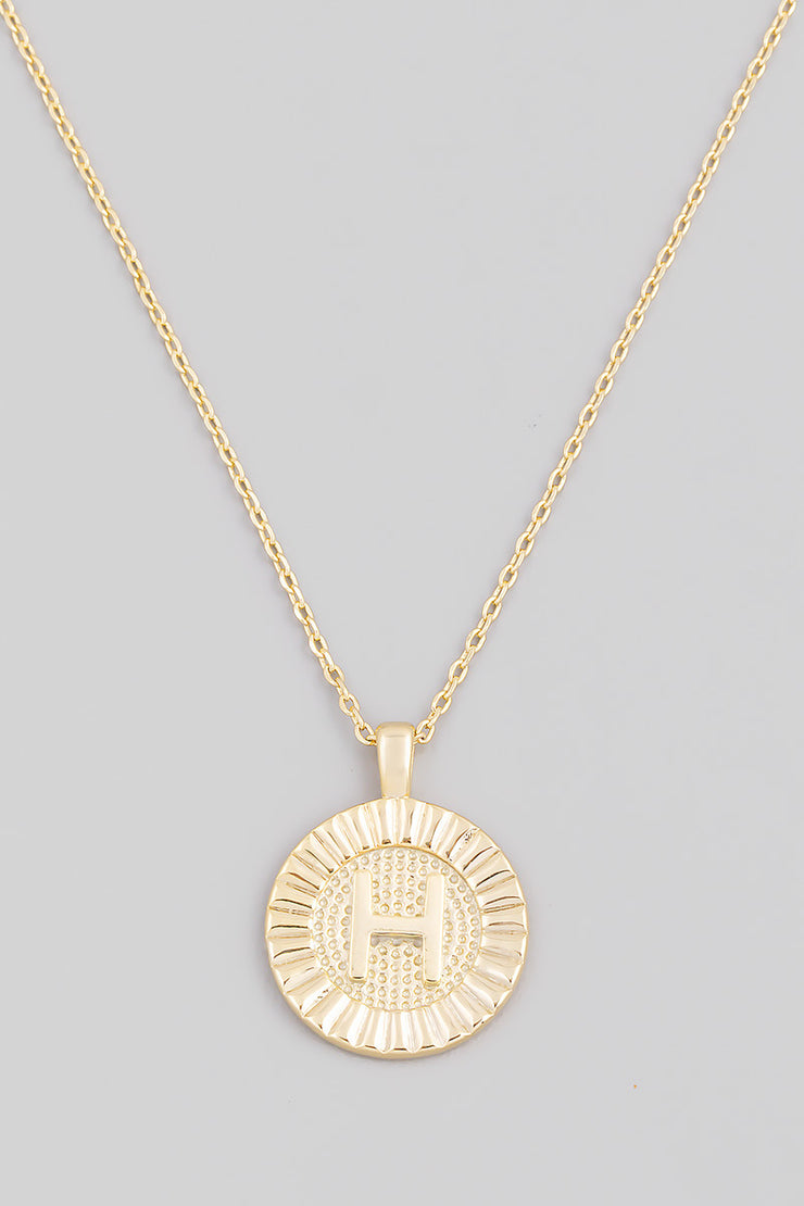 Initial Coin Necklace A-Z - ShopSpoiled