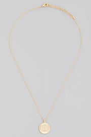 Initial Coin Necklace A-Z - ShopSpoiled