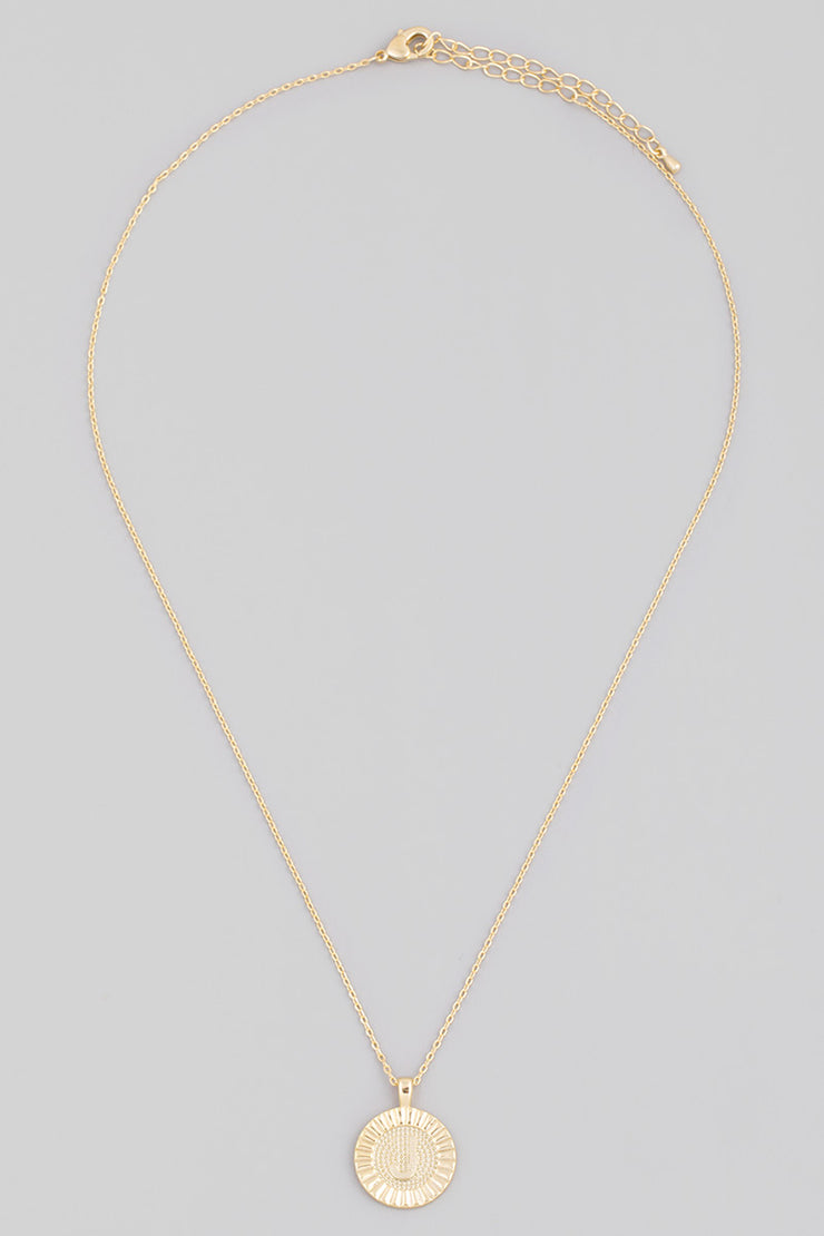 Initial Coin Necklace A-Z - ShopSpoiled