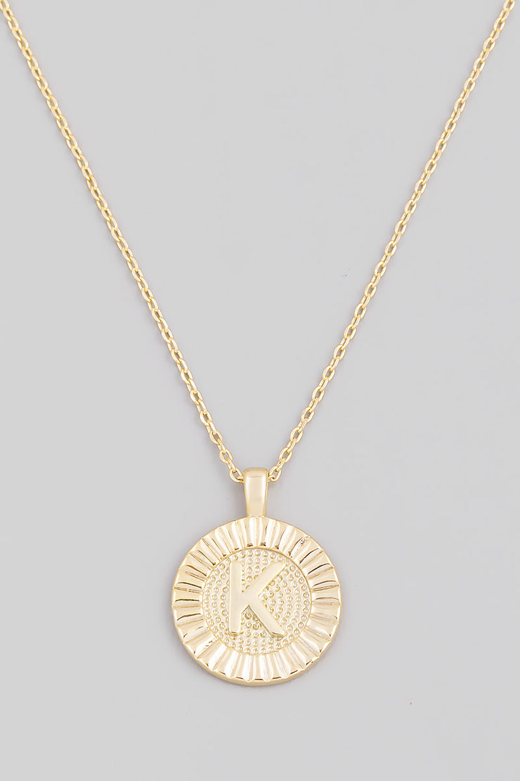 Initial Coin Necklace A-Z - ShopSpoiled