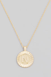 Initial Coin Necklace A-Z - ShopSpoiled
