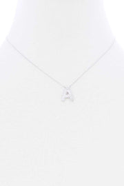 Rhinestone Initial Necklace - ShopSpoiled