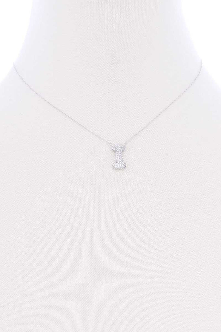 Rhinestone Initial Necklace - ShopSpoiled