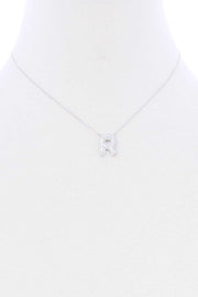 Rhinestone Initial Necklace - ShopSpoiled