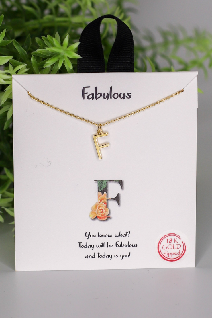 Initial Necklace: Gold - ShopSpoiled
