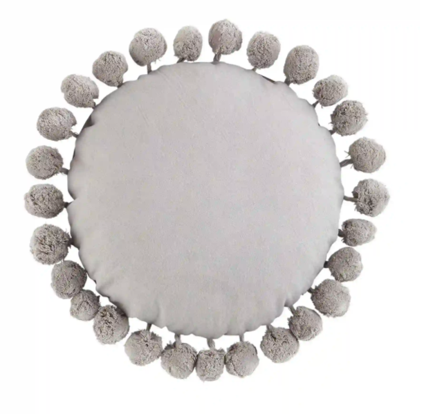 Round Pom Decor Pillow - ShopSpoiled