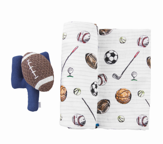 Football Swaddle Set - ShopSpoiled