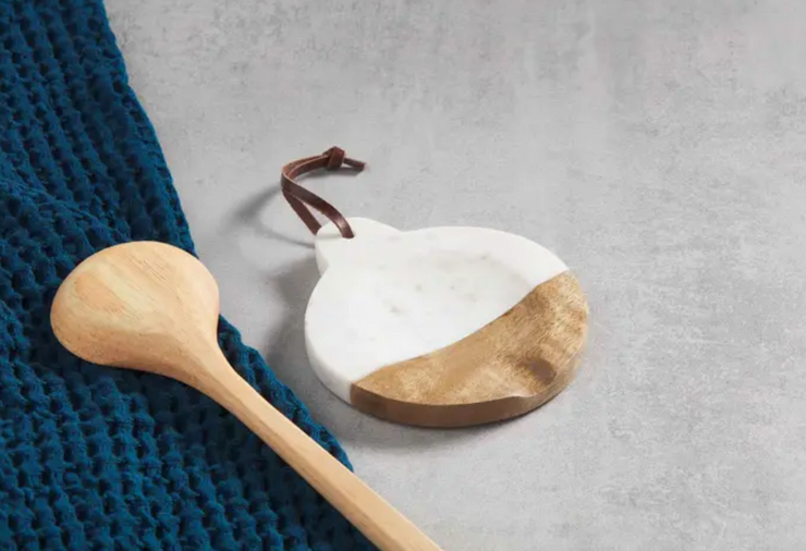 Wood and Marble Spoon Rest - ShopSpoiled