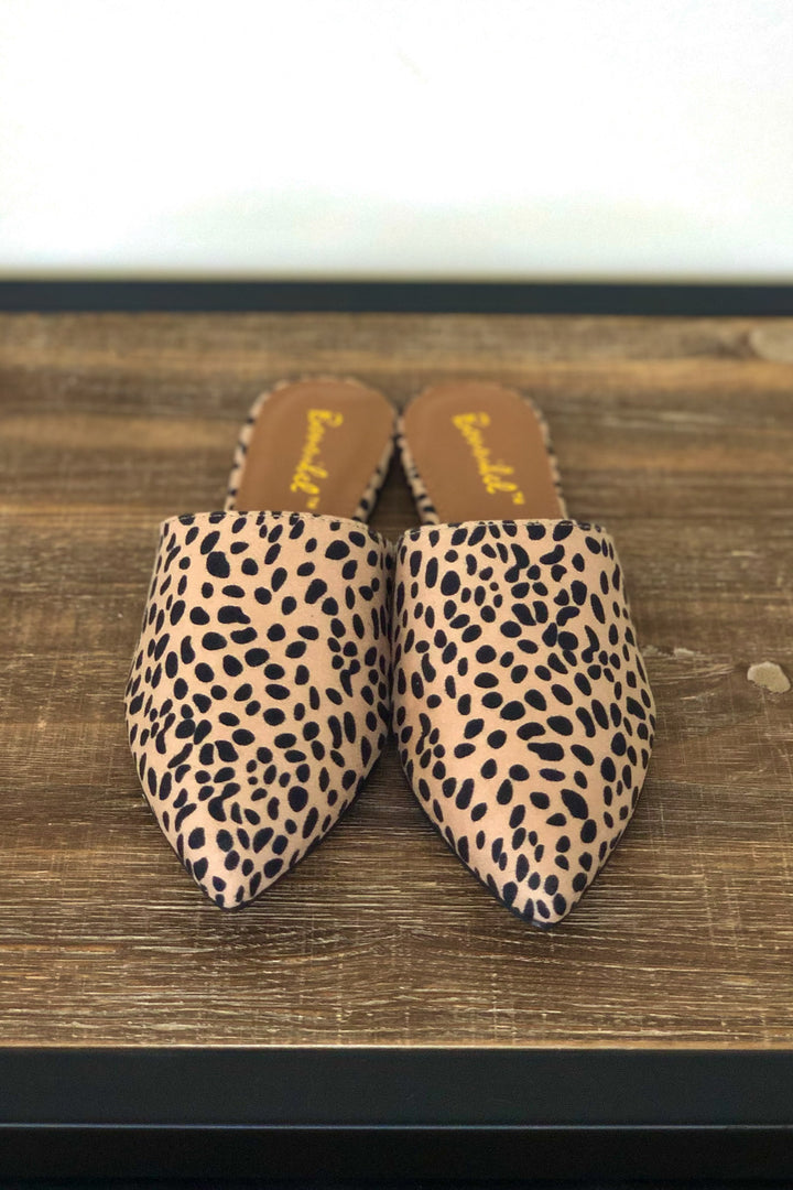 Evita Mules: Cheetah - ShopSpoiled