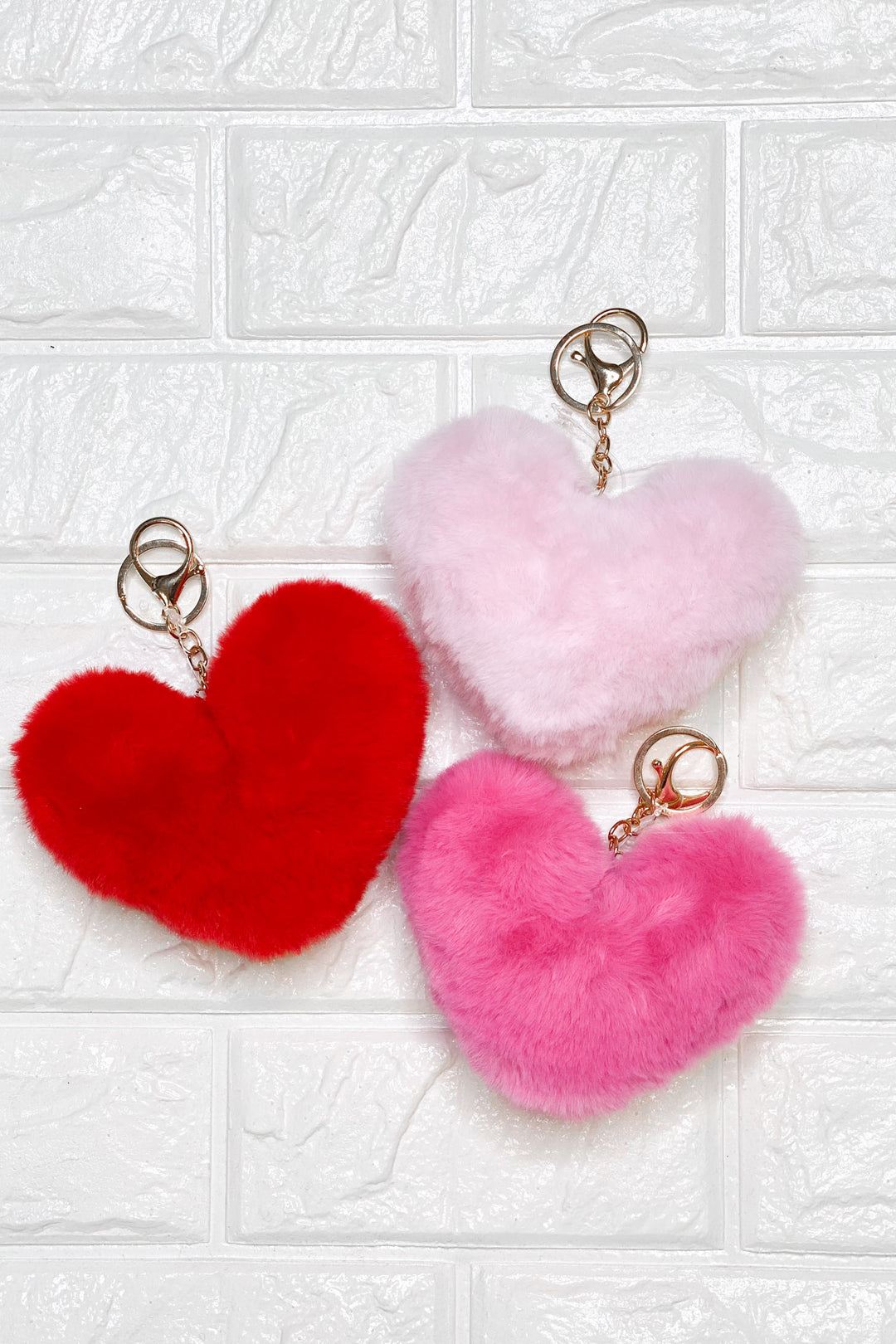 Plush Heart Key Chain no - ShopSpoiled