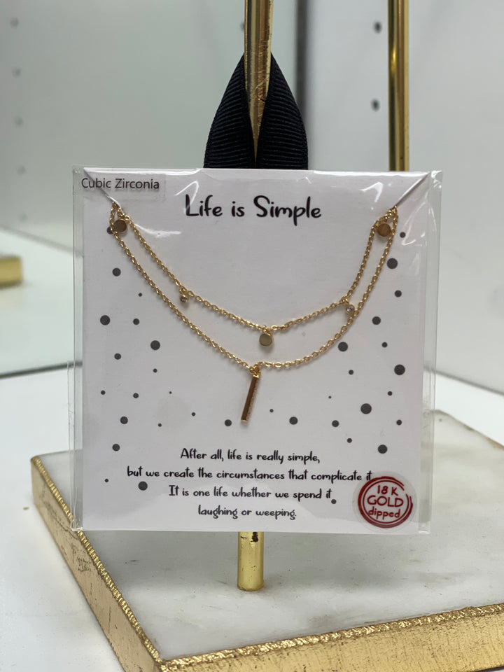 Life is Simple Necklace - ShopSpoiled