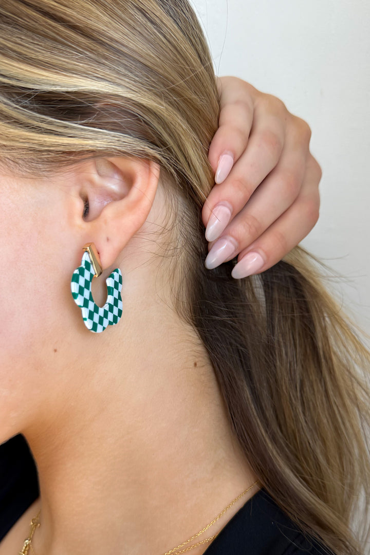 Ozzy Checkered Earrings - ShopSpoiled