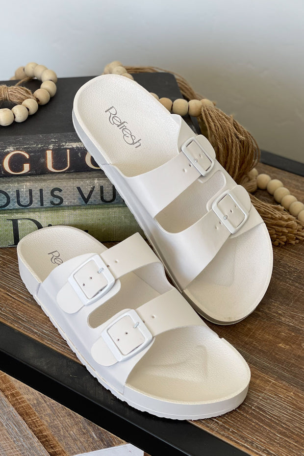 Beach Life Sandals: White - ShopSpoiled