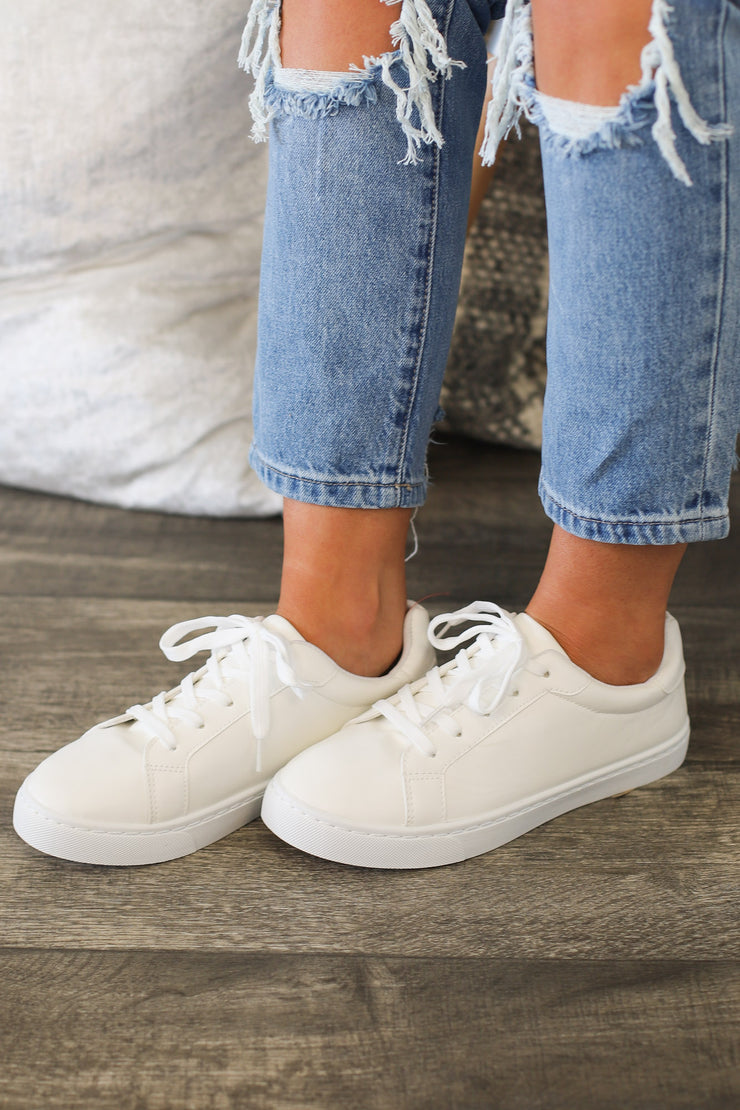 Girl Power Sneakers: White - ShopSpoiled